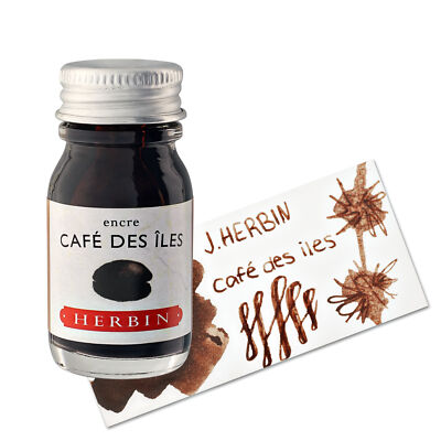J. Herbin Bottled Fountain Pen Ink-Café des îles (Island Coffee)-10ml-H115-46