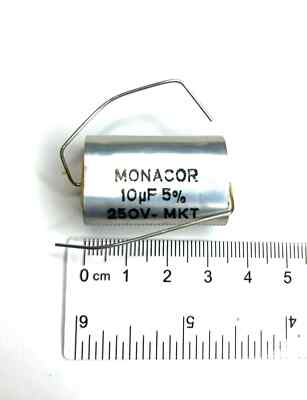 1pcs Monacor Lautsprecher Kondensator 10µF 5% Elko 10uF ELKO