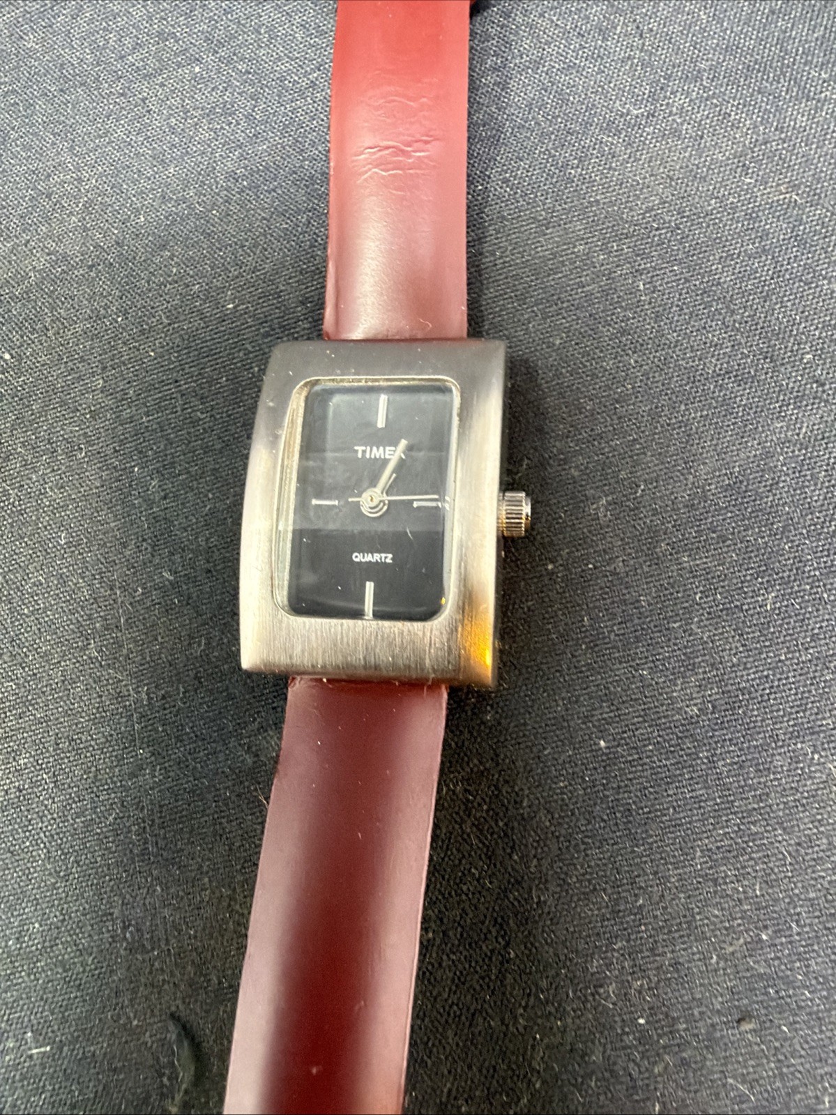 Timex M9 Quartz Rectangular Watch, Silver Case, B… - image 2