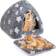Cat Bed for Indoor, Self Warming Cozy Cat House Cave Bed Kitten Tent for Smal...