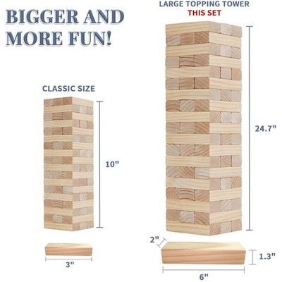 Giant Tumble Tower Game Set -  Pine Wood Blocks