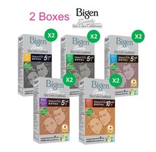 2X Bigen Speedy Hair Color Conditioner Dye Cream Natural Black Brown Shade 40g