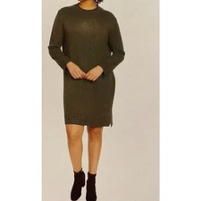 Womens Jessica Simpson Brown Knit Sweater Mini Dress Size Small 