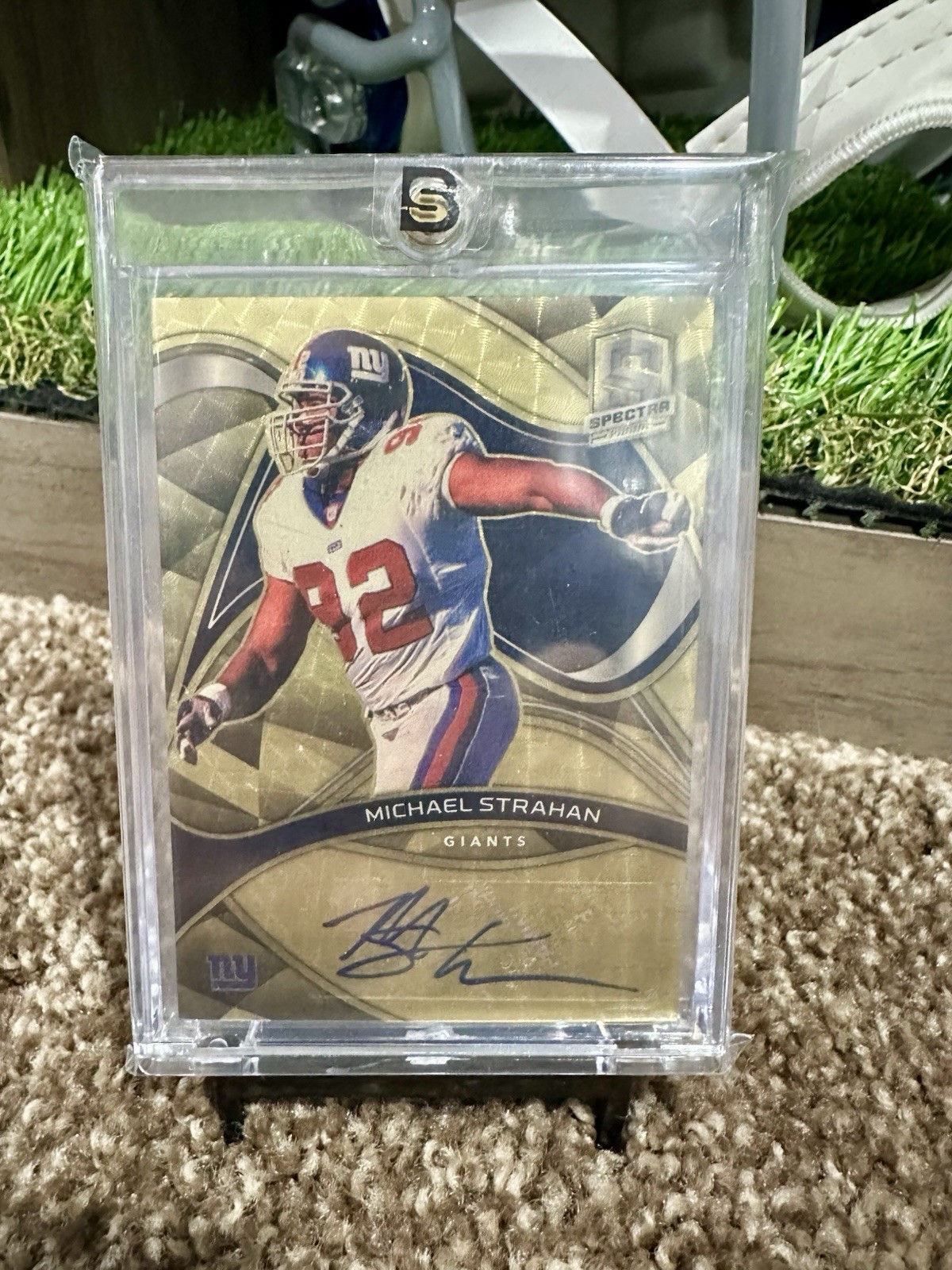 2022 Panini Spectra Michael Strahan Gold Vinyl 1/1 Auto