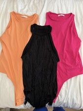 Lot of 3 womens large racer back double Lined...