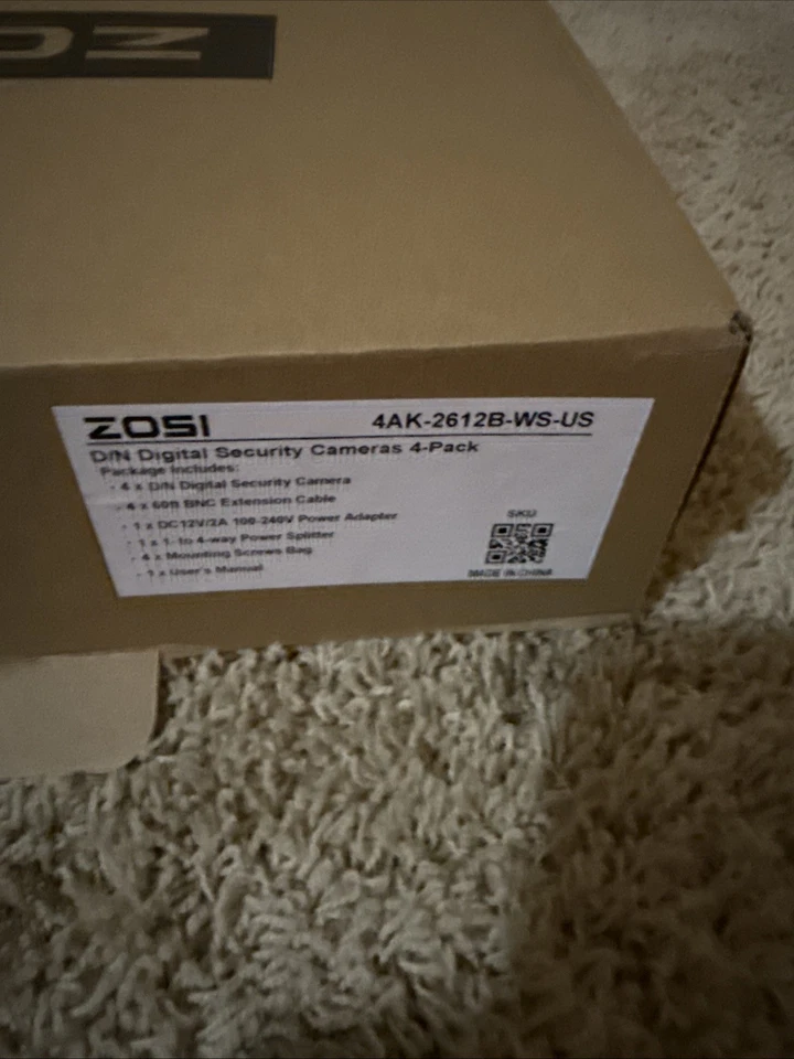 Zosi ZG2112B Digital Bullet Camera Kit - 4 Cameras NEW - Image 4 of 4