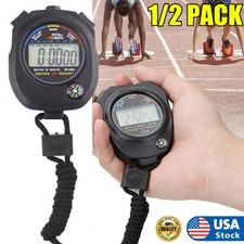 1/2PCS Multi-Function Electronic Digital Sport Stopwatch Timer LED Large Display