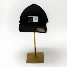 NWT Hurley Men's Hat Reflect Icon Embroidered Stretch Flex Fit Cap L/XL Black