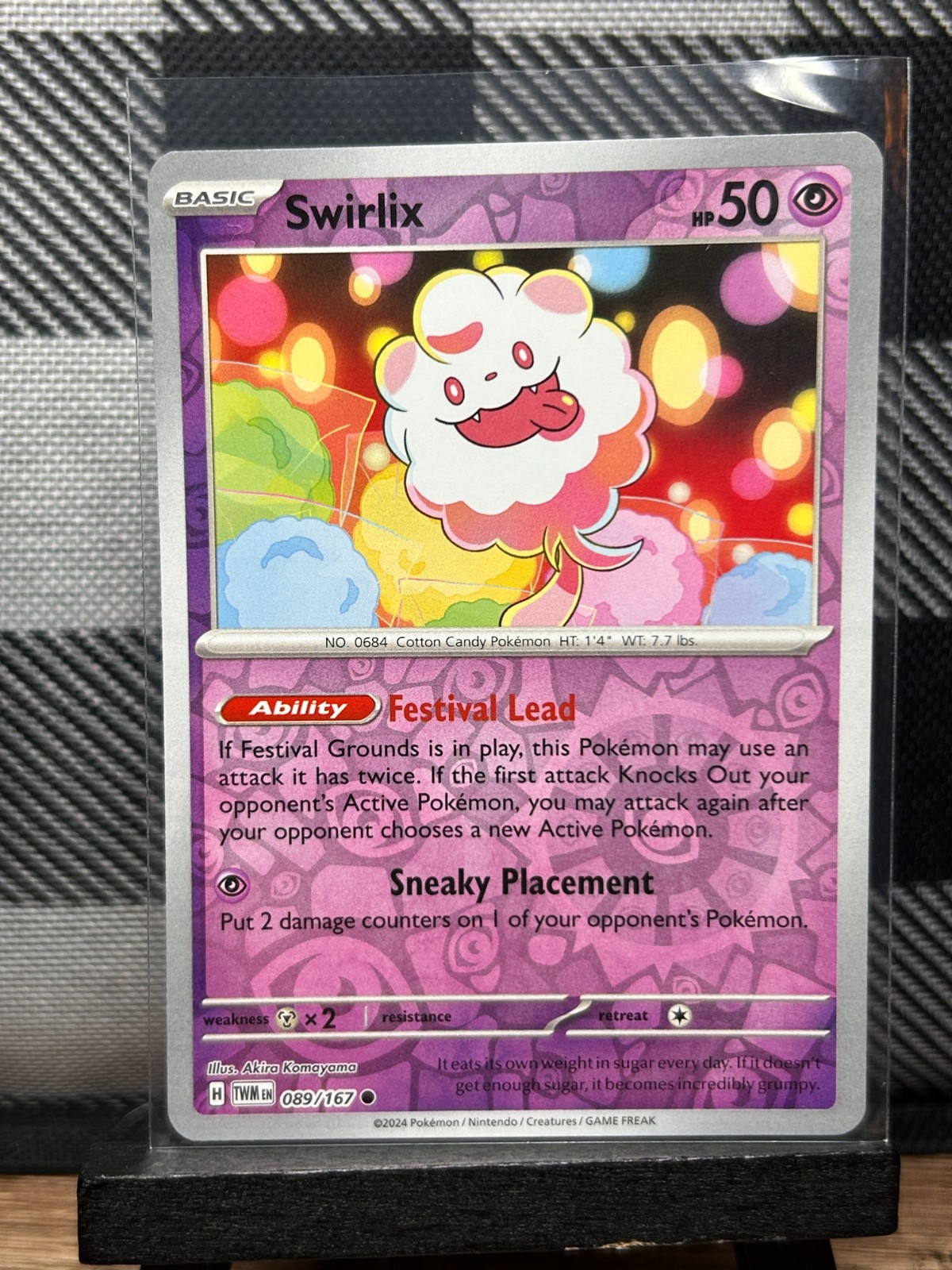 Pokemon TCG: Swirlix 89/167, Twilight Masquerade _ REVERSE HOLO