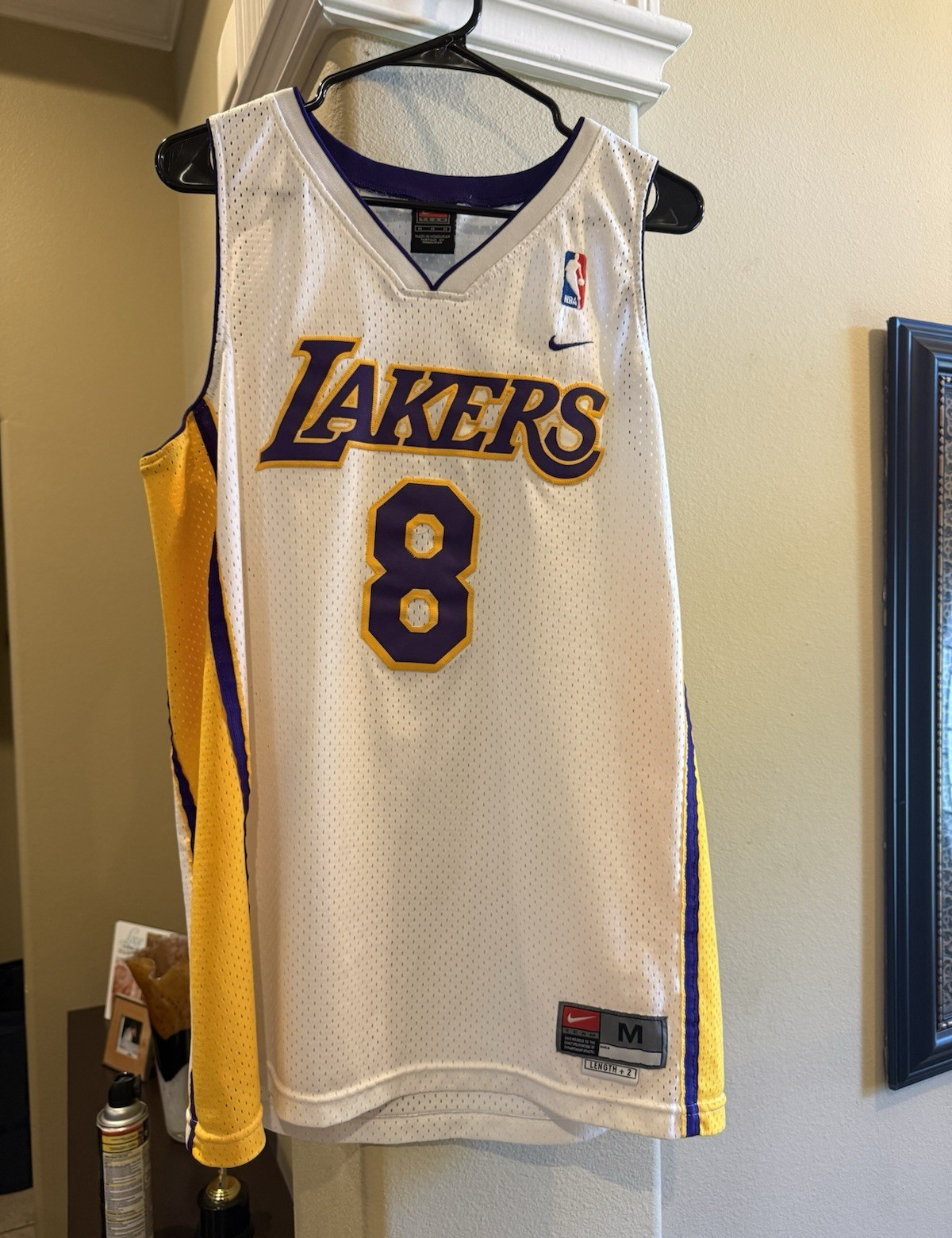 Nike Los Angeles Lakers Kobe Bryant #8 NBA Basketball Jersey White M