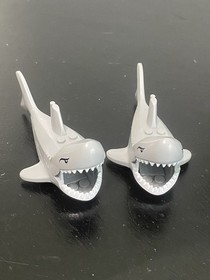 Lot of 2 Lego Great White Shark Pirates 6243 Mini Figures - Sharks Only