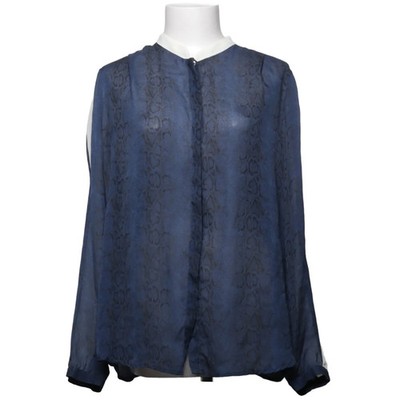 Custommade, Bluse, Größe: 42, Blau/Weiß, Seide, Print, Damen #msT