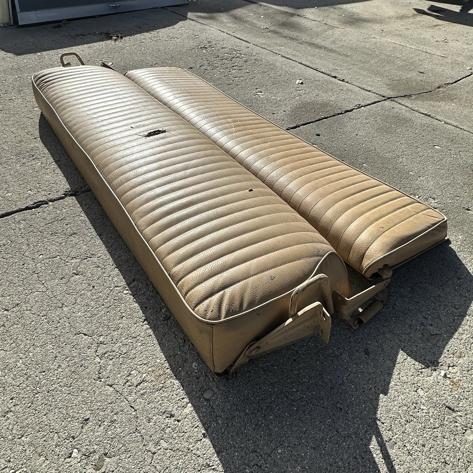 Banco traseiro Ford Supercab 1973-1979 F150 F250 F350 caminhão dobrável - Imagem 3 de 4