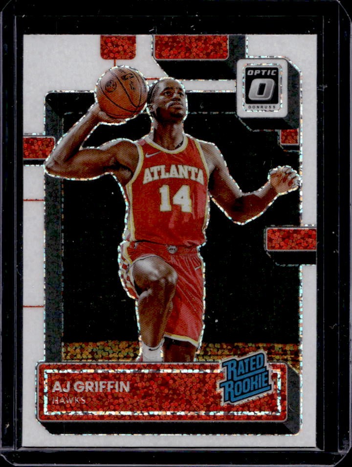 2022-23 Donruss Optic AJ Griffin SSP White Sparkle Rated Rookie #204