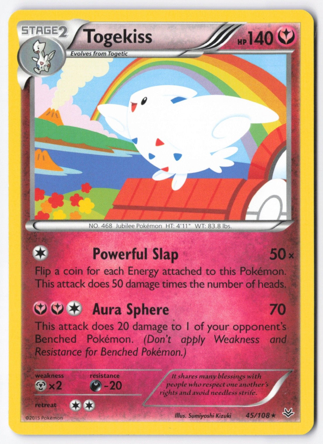 Togekiss (45) Normal Rare XY - Roaring Skies 45/108 NM
