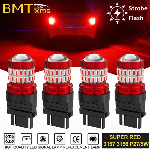 4x LED 3157 Strobe Flash Brake Light Bulb for For Chevy Silverado 1500 1999-2013 - Afbeelding 1 van 12