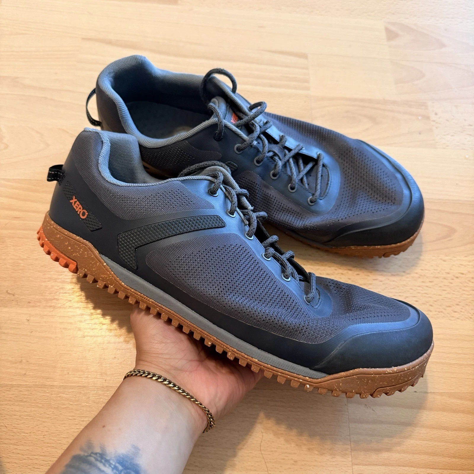 Xero Shoes Ridgeway Mesh Low Men Size 11.5 Gray Trail Hiking Minimalist Sneakers