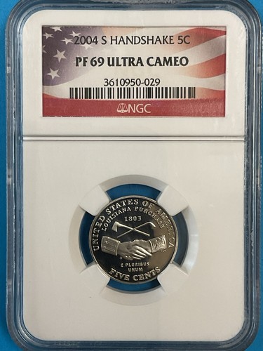 3-Coins 5c/5c/5c PCGS PR69DCAM/NGC PF69 1978S/1993S/2004S - Picture 4 of 4