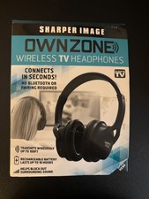 Sharper Image Own Zone Over the Ear Wireless TV Headphones - Black