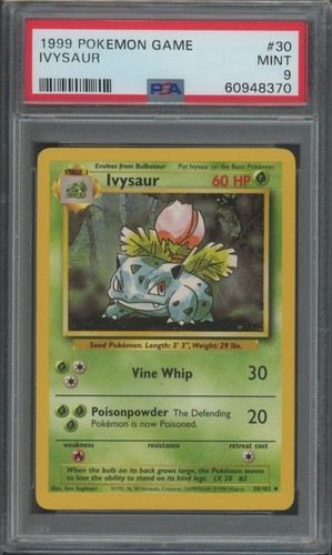 Ivysaur graded PSA 9 for sale on eBay