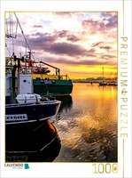 Calvendo Puzzle A Fishing Boat At Sunrise | 1000 Pieces, Finished Size 25.2 × 18
