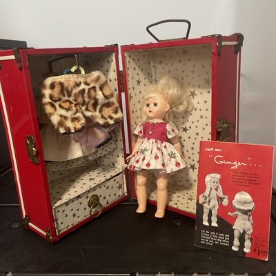 vintage ginger doll with full case includes original accessories 