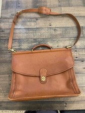 Vintage 90's Coach Beekman Briefcase British Tan Glove Leather No E5C-5266