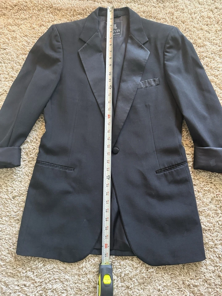 Chaqueta Blazer Lanvin Paris Mezcla Lana Negra Un Botón Medidas En Fotos Foto 2 de 4