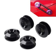 4PCS Black Quick Release Band Fastener Bumper Holder Clips Kit Trunk Hatch Lid