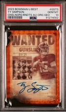 2023 Bowman's Best University - Gunslingers & Bandits Die-Cuts Autographs Ty...