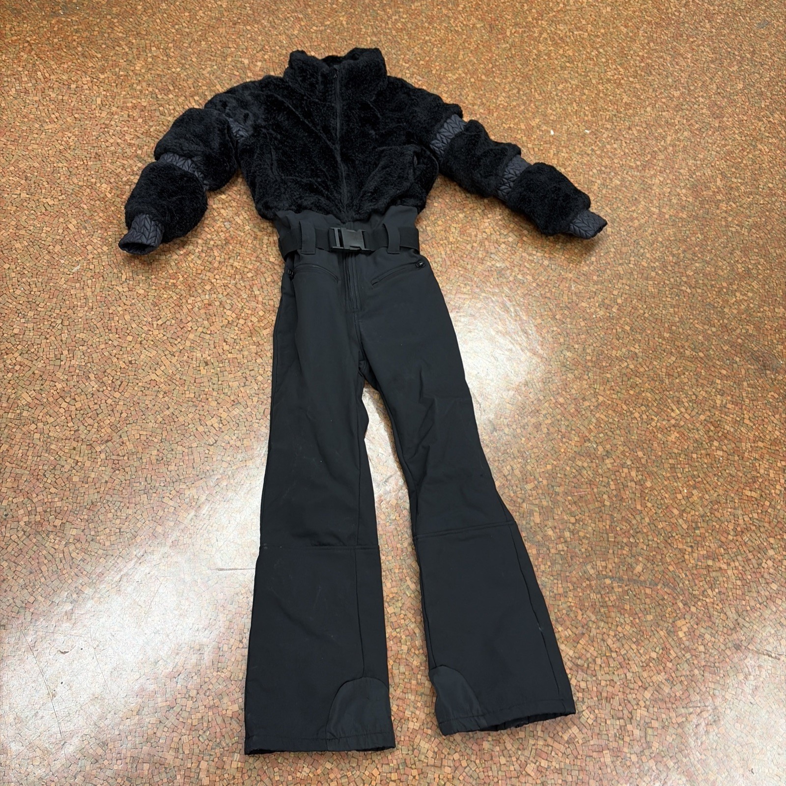 Yousify Mujer Trajes de Nieve Una Pieza Traje de Esquí Cuello de Piel Sintética Mono Talla Viento?