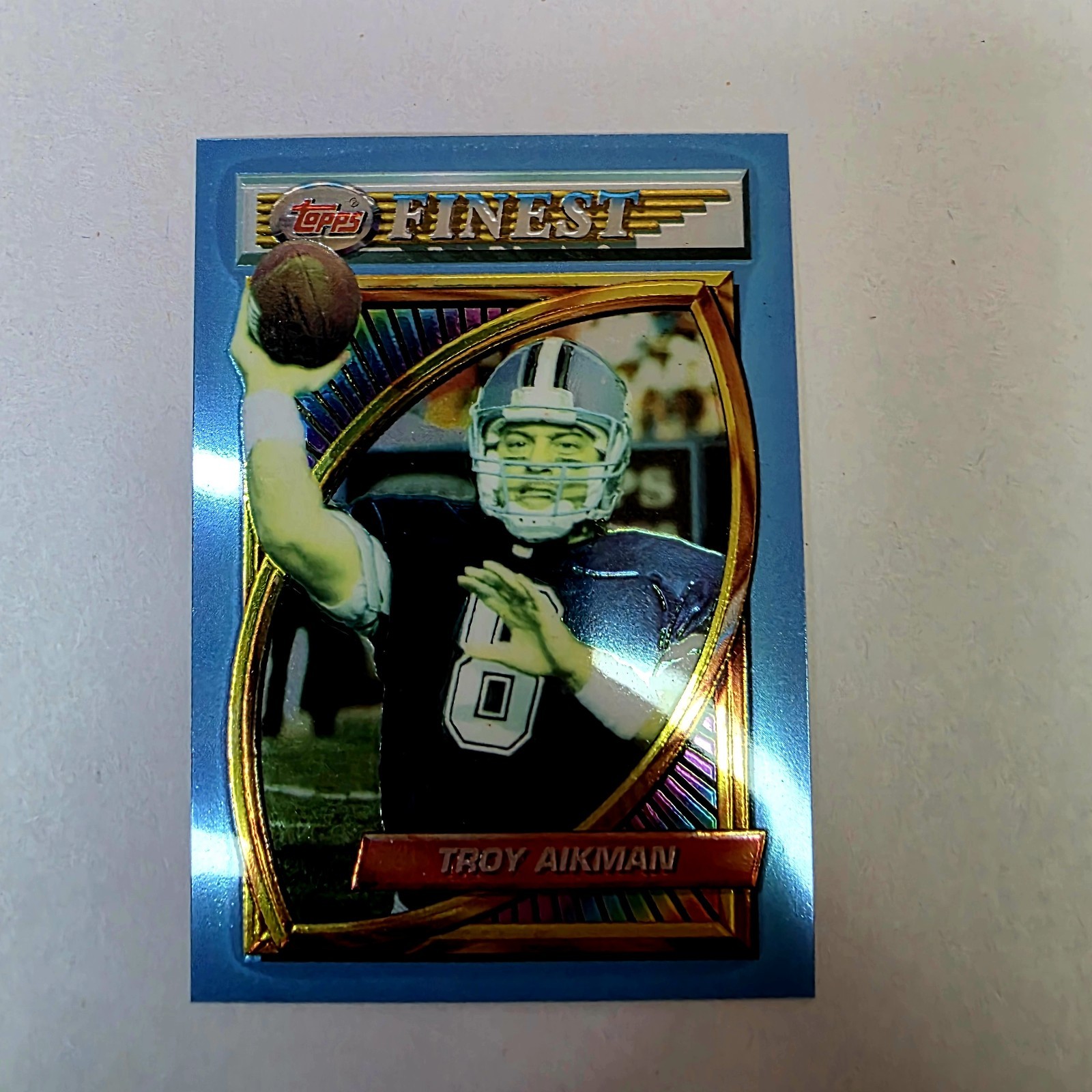 1994 Topps Finest Football Refractor #202 Troy Aikman