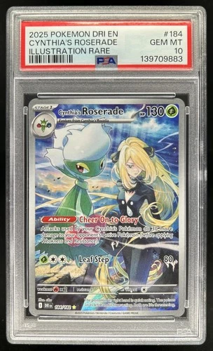 2025 Pokemon Destined Rivals Cynthia's Roserade #184/182 PSA 10 GEM MINT