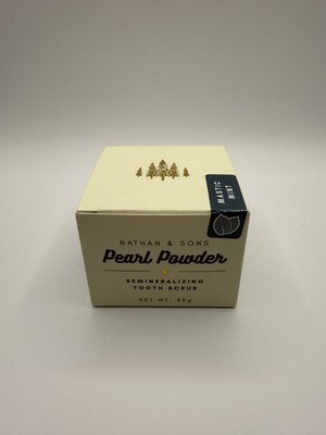 Nathan & Sons Pearl Powder Remineralizing Tooth Scrub Mastic Mint Net WT 30g New