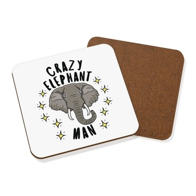 Crazy Elephant Man Sterne Untersetzer Getränke Matte - Lustiger Tierwitz