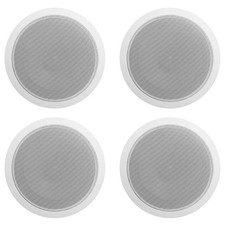 Rockville CCL6T 6" 70V Commercial Ceiling Speakers 4-Pack , 6 Inch, White