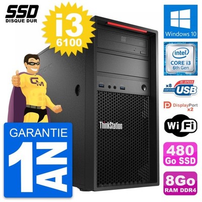 PC Tour Lenovo ThinkStation P320 Intel I3-6100 RAM 8GB SSD 480GB Windows 10 Wifi