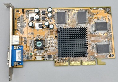 Grafikkarte NVIDIA GeForce 4 MX400 64MB AGP VGA, S-Video