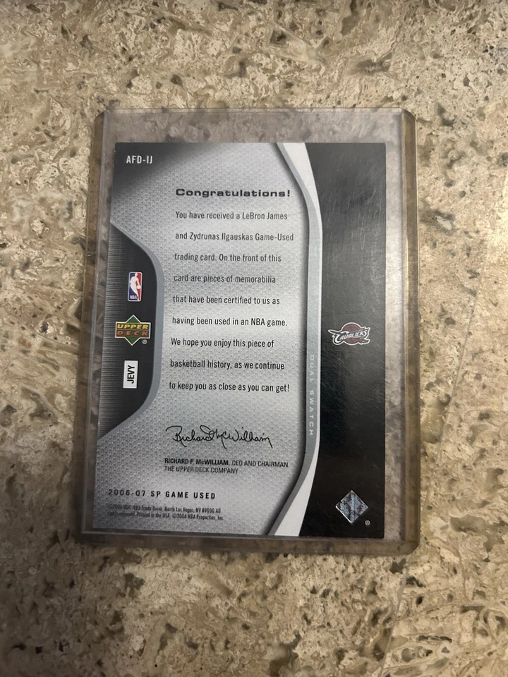 2006-07 Game Used Edition - Authentic LeBron James, Zydrunas Ilgauskas /100 - Image 2 of 2