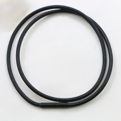 Lederband Lederschnur  2-3mm schwarzem Tunneldrehverschluss Edelstahl 17-80cm