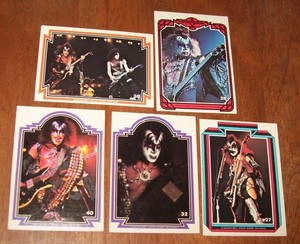Five 1978 Aucoin Mgt. Gene Simmons KISS Cards