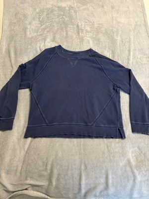 Universal Thread Knit Crew Neck Sweatshirt Vintage Blue Long Sleeve Top Size XL