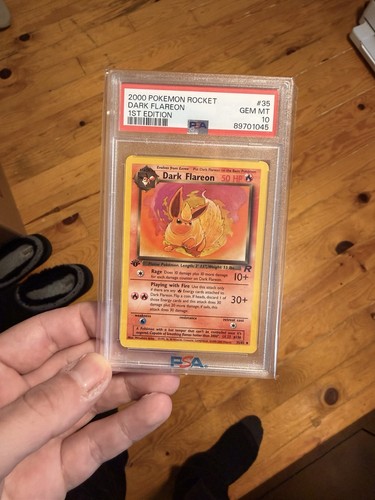 Dark Flareon (1st Edition) graded PSA 10 for sale on eBay