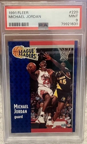 Michael Jordan 1991 Fleer #220 League Leaders PSA 9