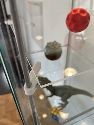 4×Regalstütze Halterung Passend für IKEA DETOLF Vitrine Schwarz & Weiß Wahl - Bild 1 von 4