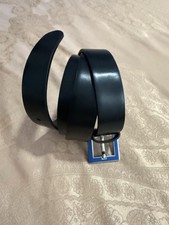Valentino Garavani Black Then Belt Blue Buckle Sz 34 