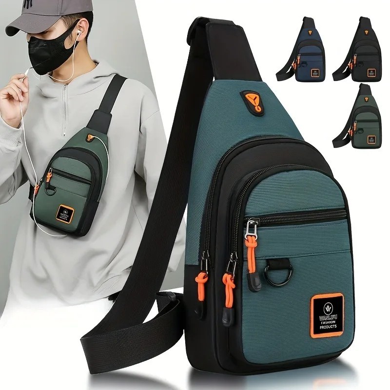 Men’s Waterproof Outdoor Chest Bag – Hiking Sports Crossbody Shoulder Pack