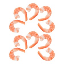 10 Pcs Lifelike Plastic Cooked Shrimp Simulation Model For Party Display Decor