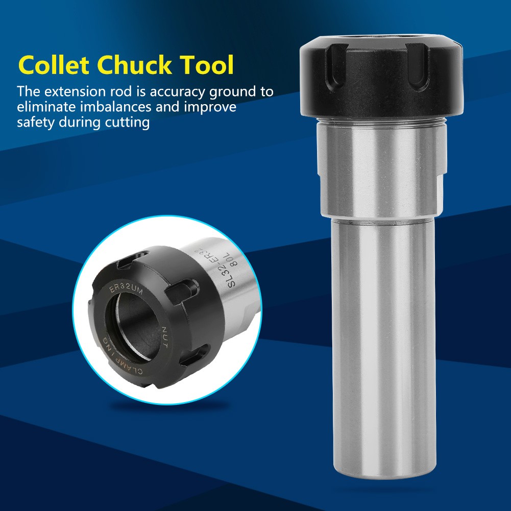 New Collet Chuck Extension Rod ER Long Straight Shank High Efficiency CNC Lathe