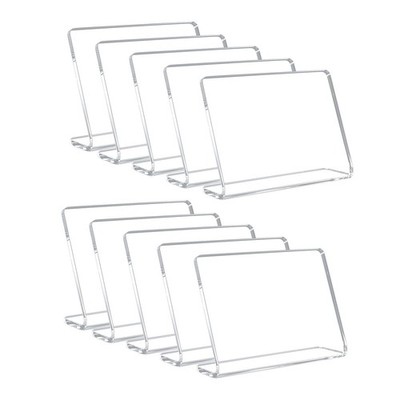 10-Pack Black Acrylic Mini Chalkboard Signs for Food Buffet Tabletop